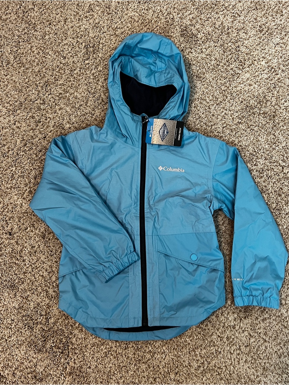 Girls size NWT Columbia Sportswear rainy trails fleece lined jacket youthXS(6/7)